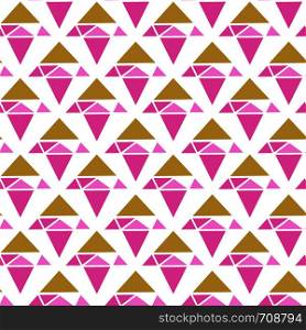 Geometric seamless pattern. Vector abstract background in pink and gold colors. Fashion wrapping or fabric pattern. Geometric seamless pattern. Vector abstract background in pink and gold colors. Fashion wrapping or fabric pattern.