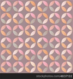 Geometric seamless pattern with colorful circles in retro design, vector illustration