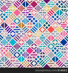 Geometric seamless pattern with multicolor shapes. Color ornament. Geometric seamless pattern