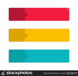 Geometric shape banner, color design element in flat style. Vector background mockup.