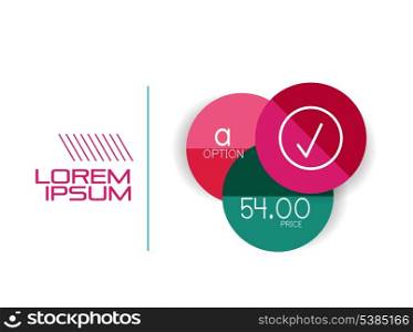 Geometric shape - circle infographic banner template