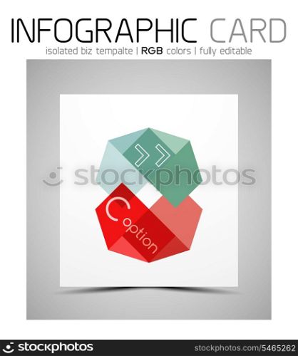 Geometric shape infographic business card