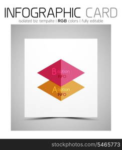 Geometric shape infographic business card