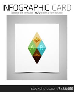 Geometric shape infographic business card