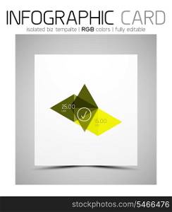 Geometric shape infographic business card