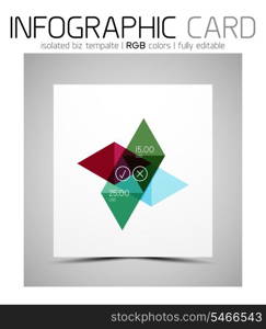 Geometric shape infographic business card