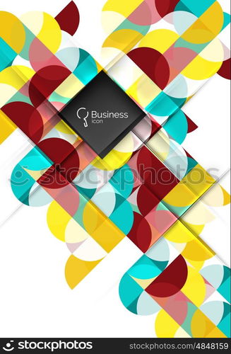 Geometric shape on white vector. Vector template background for workflow layout, diagram, number options or web design