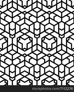 Geometric Shape Seamless Pattern Vector Art Illustration
