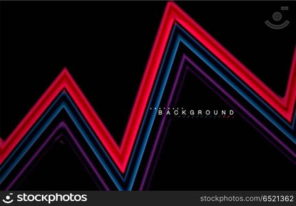 Geometric shapes created with fluid multicolored lines. Geometric shapes created with fluid multicolored lines. Vector artistic illustration for presentation, app wallpaper, banner or poster