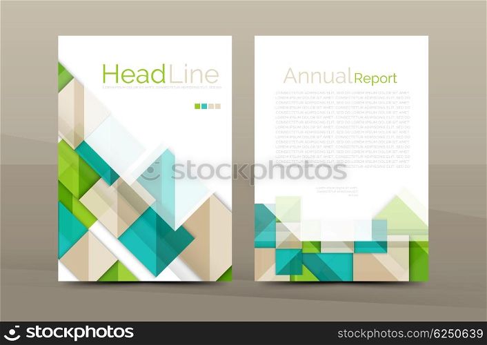 Geometric shapes design a4 cover. 3d geometric shapes design a4 cover. Vector business corporate brochure identity template