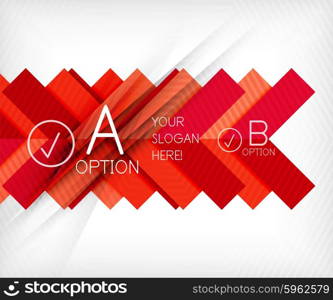 Geometric shapes with option elements. Infographic, message abstract background. Vector illustration