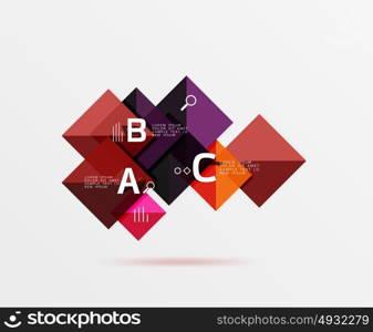 Geometric square and triangle template. Geometric square and triangle template. Vector template background for workflow layout, diagram, number options or web design