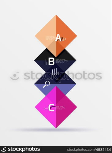 Geometric square and triangle template. Geometric square and triangle template. Vector template background for workflow layout, diagram, number options or web design