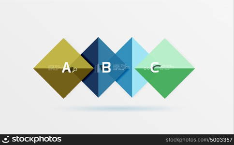 Geometric square and triangle template. Geometric square and triangle template. Vector template background for workflow layout, diagram, number options or web design