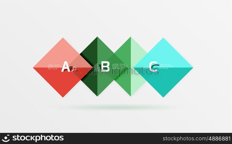 Geometric square and triangle template. Vector template background for workflow layout, diagram, number options or web design