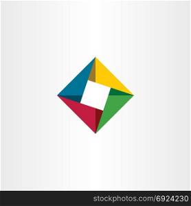 geometric square business logo with triangles