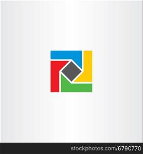geometric square colorful business logo abstract