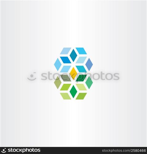 geometric square cube vector abstract logo box