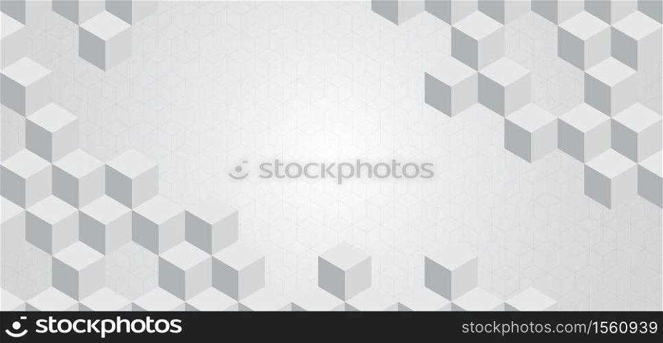 Geometric square shape 3d pattern design and pattern background. vector illustration.