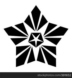 Geometric star icon. Simple illustration of geometric star vector icon for web. Geometric star icon, simple style