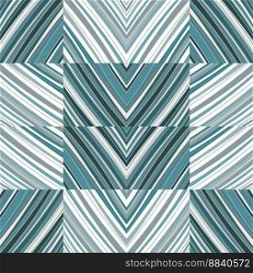 Geometric striped mosaic tile ornament. Decorative vintage wave lines seamless patern. Creative design for fabric, textile print, wrapping paper, cover. Vector illustration. Geometric striped mosaic tile ornament. Decorative vintage wave lines seamless patern.