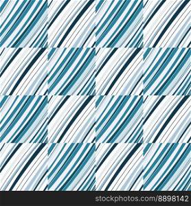 Geometric striped mosaic tile ornament. Decorative vintage wave lines seamless patern. Creative design for fabric, textile print, wrapping paper, cover. Vector illustration. Geometric striped mosaic tile ornament. Decorative vintage wave lines seamless patern