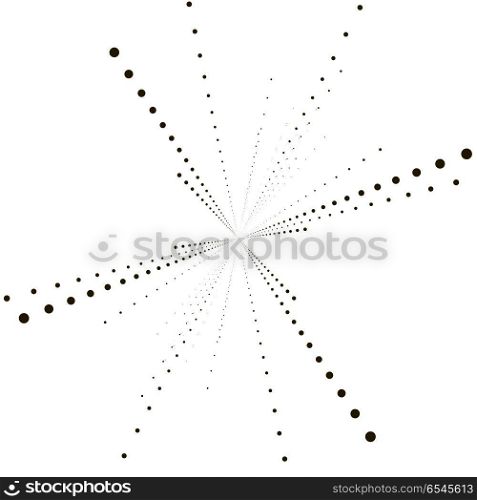 Geometric technology vector background with Star Warp or Hyperspace. Abstract monochrome trail. Vector illustration.. Geometric technology vector background with Star Warp or Hyperspace. Abstract monochrome trail. Vector illustration