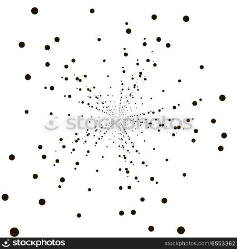 Geometric technology vector background with Star Warp or Hyperspace. Abstract monochrome trail. Vector illustration. Geometric technology vector background with Star Warp or Hyperspace. Abstract monochrome trail. Vector illustration.