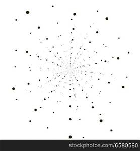 Geometric technology vector background with Star Warp or Hyperspace. Abstract monochrome trail. Vector illustration. Geometric technology vector background with Star Warp or Hyperspace. Abstract monochrome trail. Vector illustration.