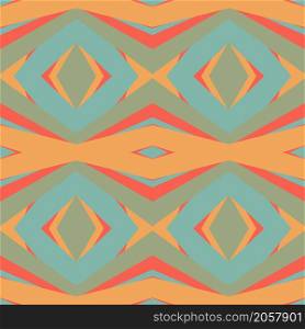 Geometric tile Floral patchwork seamless pattern vector illustration Pastel yellow blue red colors Fashion abstract lines graphic design background Stripes pattern Futuristic art wallpaper mosaic