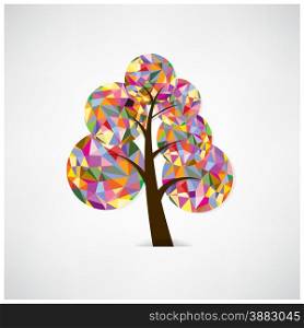 geometric tree symbol.vector illustration