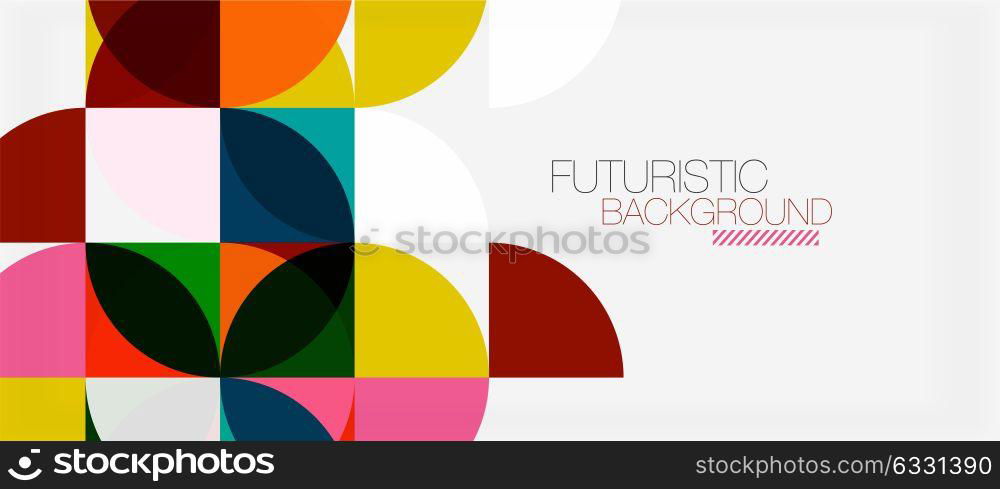 Geometric triangle and circle shape, wide abstract background. Geometric triangle and circle shape, wide abstract background. Vector modern minimalistic business or technology wallpaper, backdrop for presentation or banner