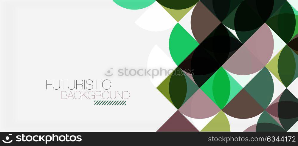 Geometric triangle and circle shape, wide abstract background. Geometric triangle and circle shape, wide abstract background. Vector modern minimalistic business or technology wallpaper, backdrop for presentation or banner