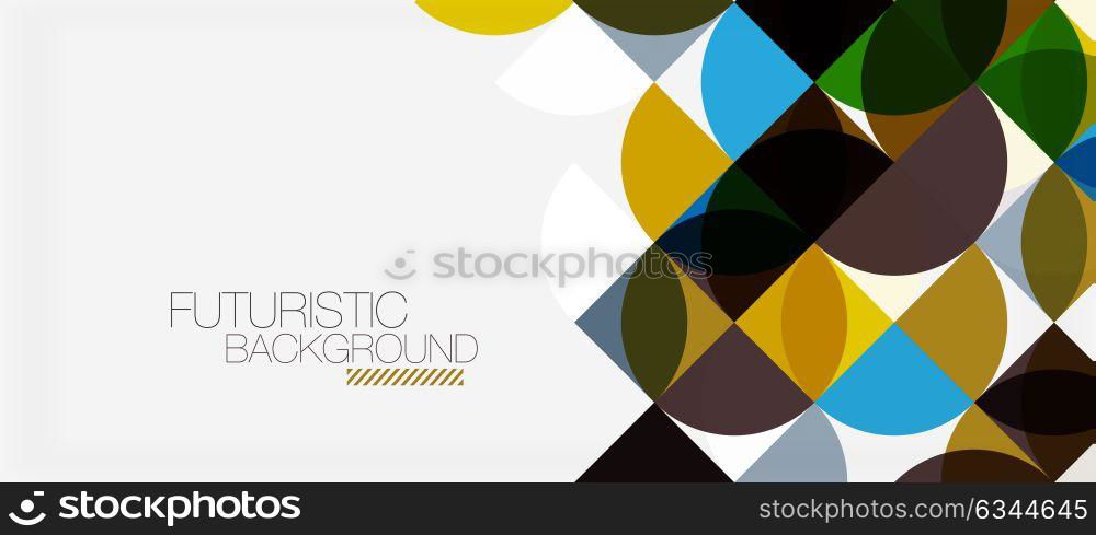 Geometric triangle and circle shape, wide abstract background. Geometric triangle and circle shape, wide abstract background. Vector modern minimalistic business or technology wallpaper, backdrop for presentation or banner