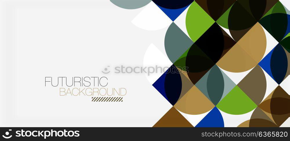 Geometric triangle and circle shape, wide abstract background. Geometric triangle and circle shape, wide abstract background. Vector modern minimalistic business or technology wallpaper, backdrop for presentation or banner