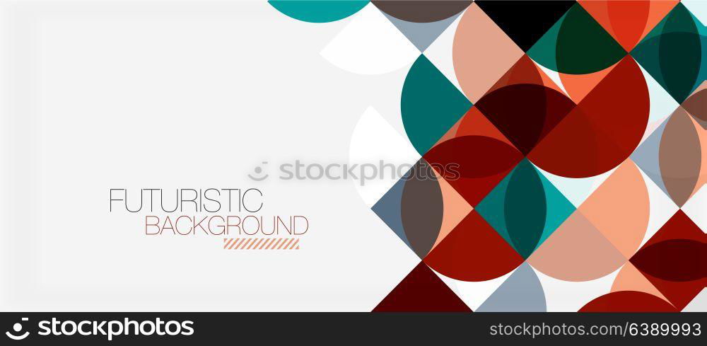 Geometric triangle and circle shape, wide abstract background. Geometric triangle and circle shape, wide abstract background. Vector modern minimalistic business or technology wallpaper, backdrop for presentation or banner