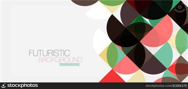 Geometric triangle and circle shape, wide abstract background. Geometric triangle and circle shape, wide abstract background. Vector modern minimalistic business or technology wallpaper, backdrop for presentation or banner