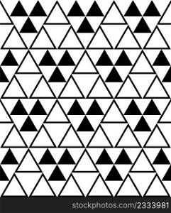 Geometric Triangle Seamless Pattern Vector Art Illustration