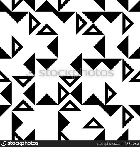 Geometric Triangle Seamless Pattern Vector Art Illustration