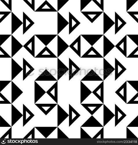 Geometric Triangle Seamless Pattern Vector Art Illustration