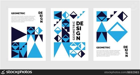 Geometric Trifold brochure Template with squares