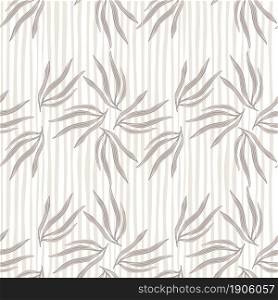 Geometric tropical leaves semless pattern. Tropic leaf on stripe background. Exotic hawaiian wallpaper. Design for fabric, textile print, wrapping, cover. Vector illustration.. Geometric tropical leaves semless pattern.