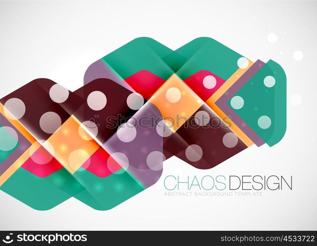 Geometric vector abstract background, light and shadow effects with transparent shapes