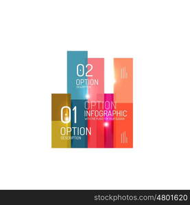 Geometric vector abstract composition with text and options for workflow layout, diagram, number options or web design