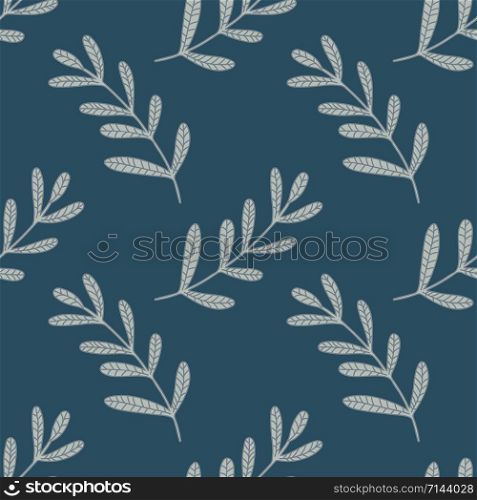 Geometric vintage branches leaf seamless pattern. Hand drawn leaves wallpaper. Printing, textile, fabric, fashion, interior, wrapping paper. Vector illustration. Geometric vintage branches leaf seamless pattern illustration