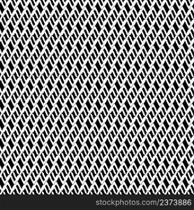 Geometric white seamless pattern on black stock vector illustration