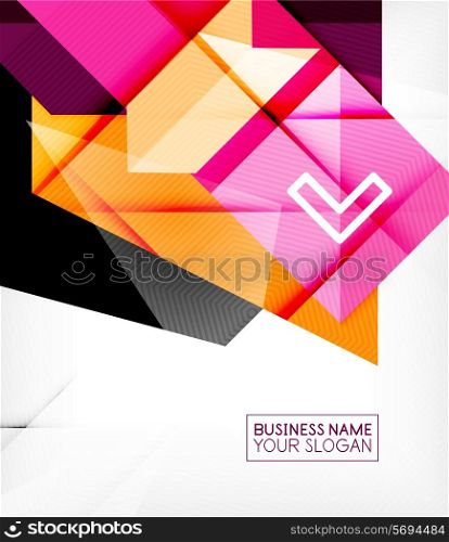 Geometrical abstract background with glossy elements