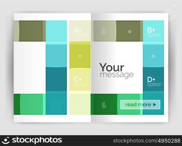 Geometrical brochure a4 business template. Geometrical brochure a4 business template, flyer abstract background with infographics abc options. Modern print template