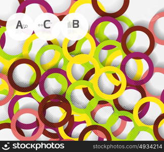 Geometrical circles on white with shadows. Geometrical circles on white with shadows. Abstract background