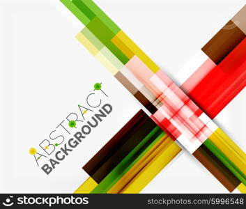 Geometrical design background, straight lines on white. Vector template